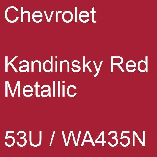 Chevrolet, Kandinsky Red Metallic, 53U / WA435N.